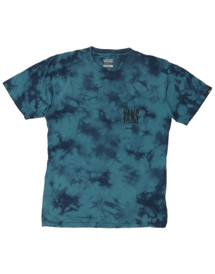 VANS T-shirt graphique coupe classique pour homme en coton bleu tie-dye