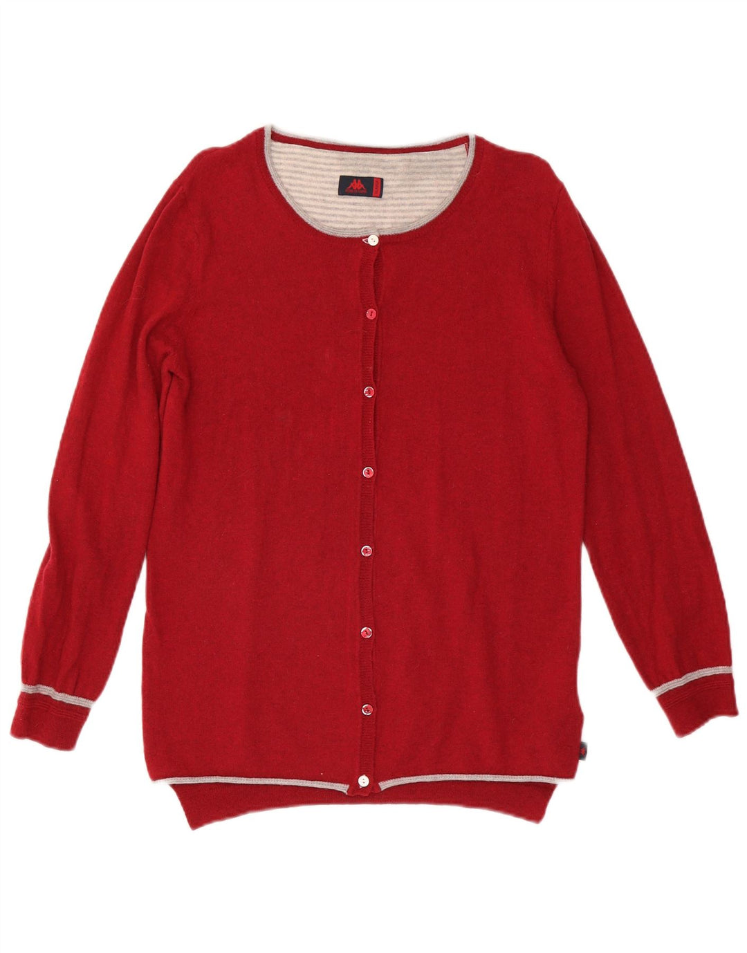 KAPPA Cardigan Femme Pull UK 18 XL Rouge Laine