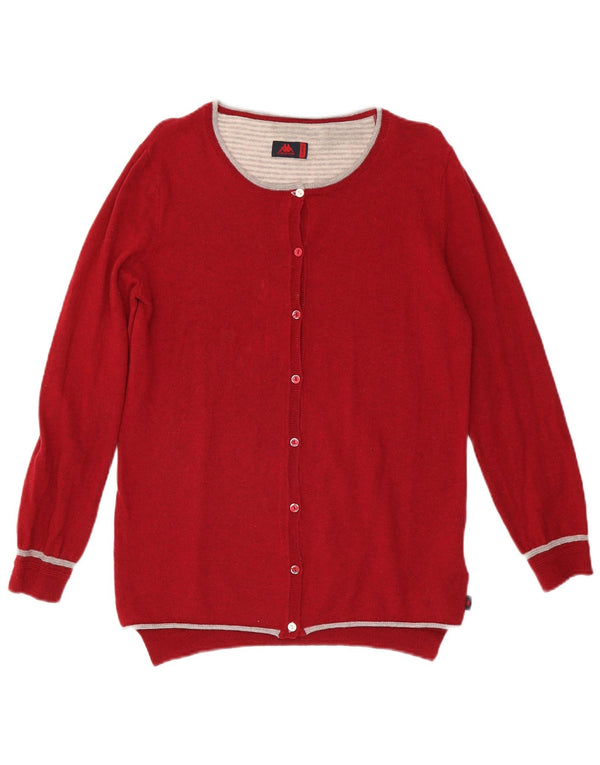 KAPPA Cardigan Femme Pull UK 18 XL Rouge Laine