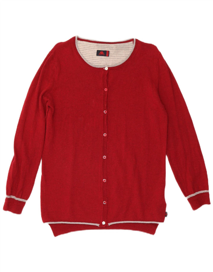 KAPPA Cardigan Femme Pull UK 18 XL Rouge Laine