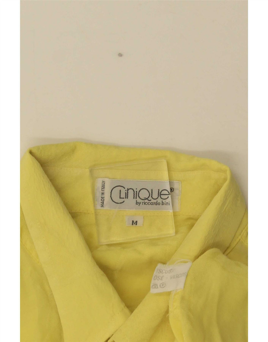 Clinique Chemise à Manches Courtes Homme Jaune Moyen Viscose