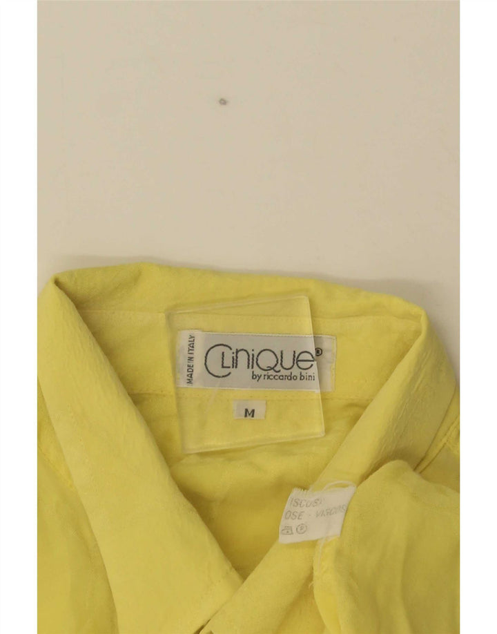 Clinique Chemise à Manches Courtes Homme Jaune Moyen Viscose