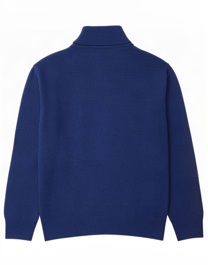 Kappa Pull col zippé pour homme en laine bleu marine Taille L