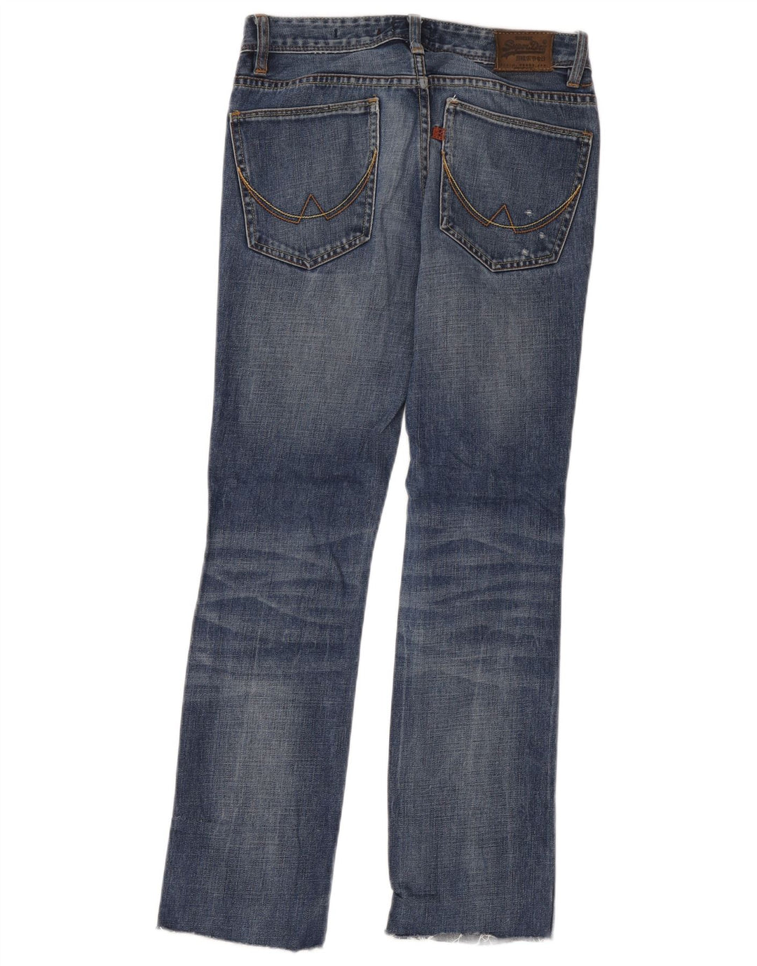 Superdry Jean Slim Déchiré Femme W28 L32 Bleu Coton