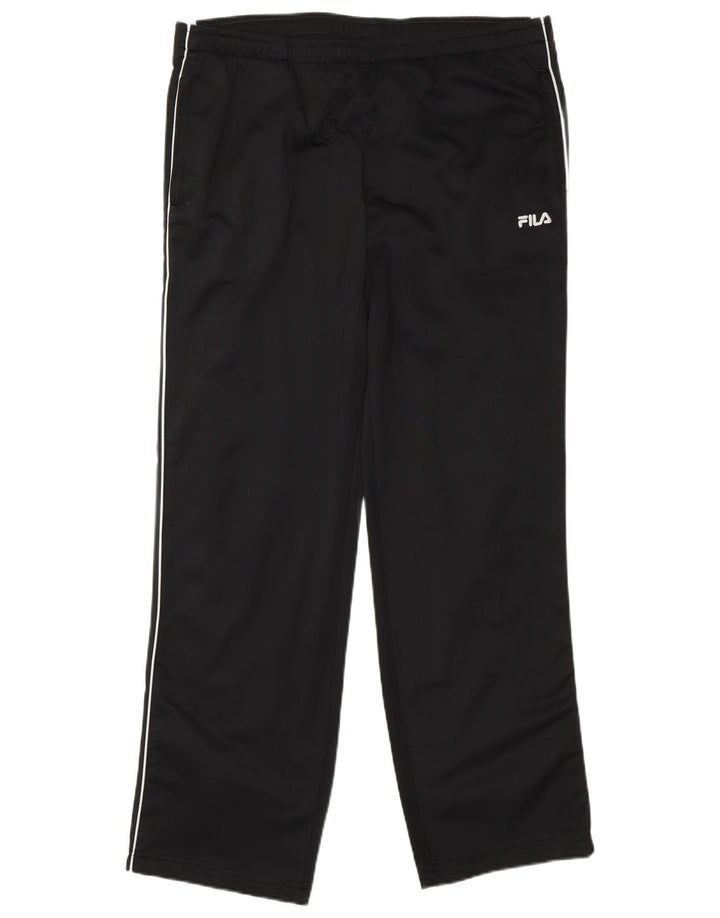Fila Pantalon de survêtement pour homme Large Noir Colorblock Polyester