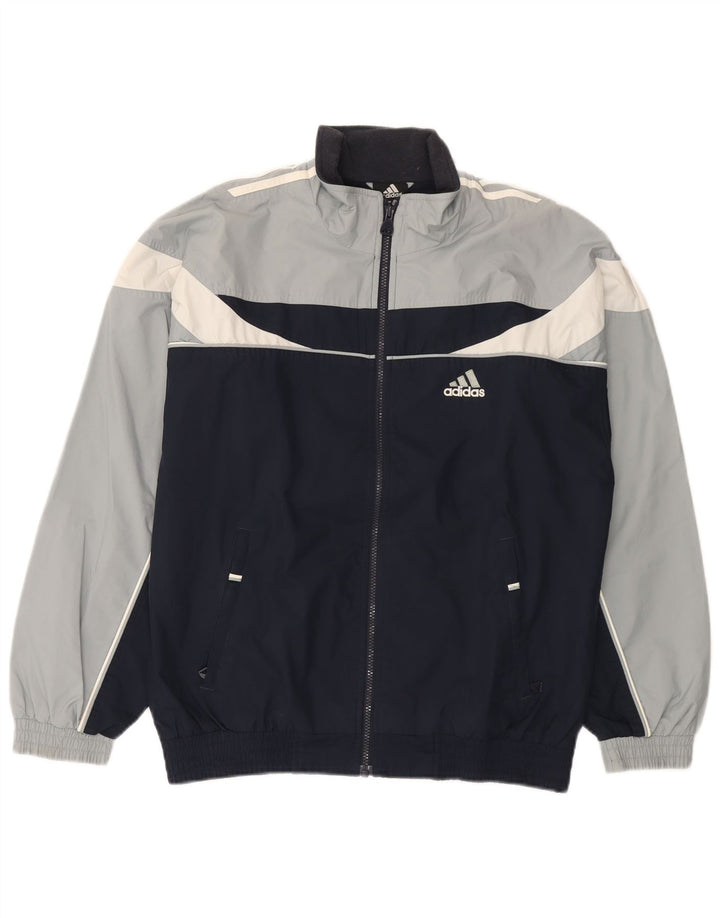 Adidas Veste de survêtement pour homme UK 36/38 Petit Noir Colorblock Polyester