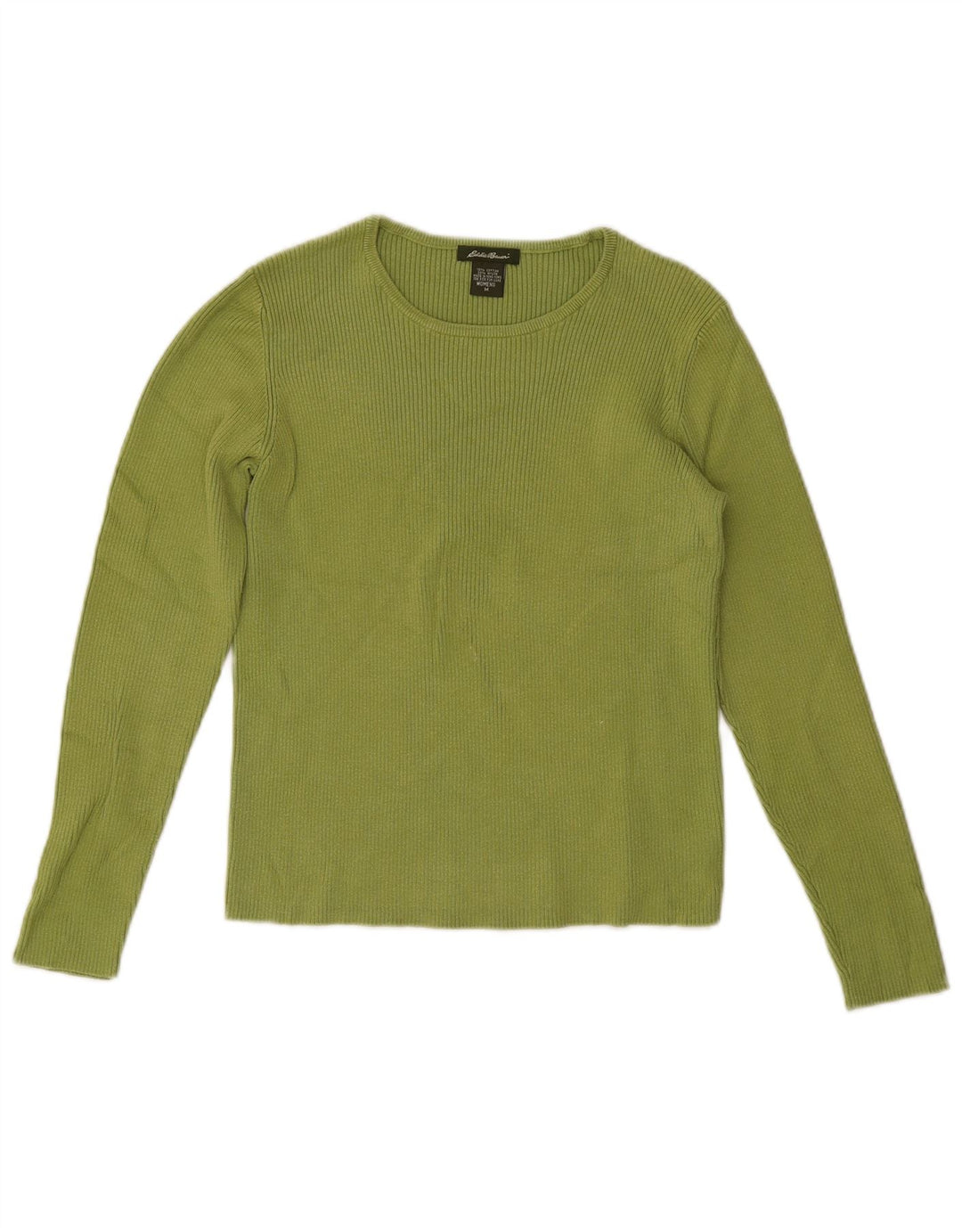 Eddie Bauer Haut court à manches longues pour femme UK 12 Coton vert moyen