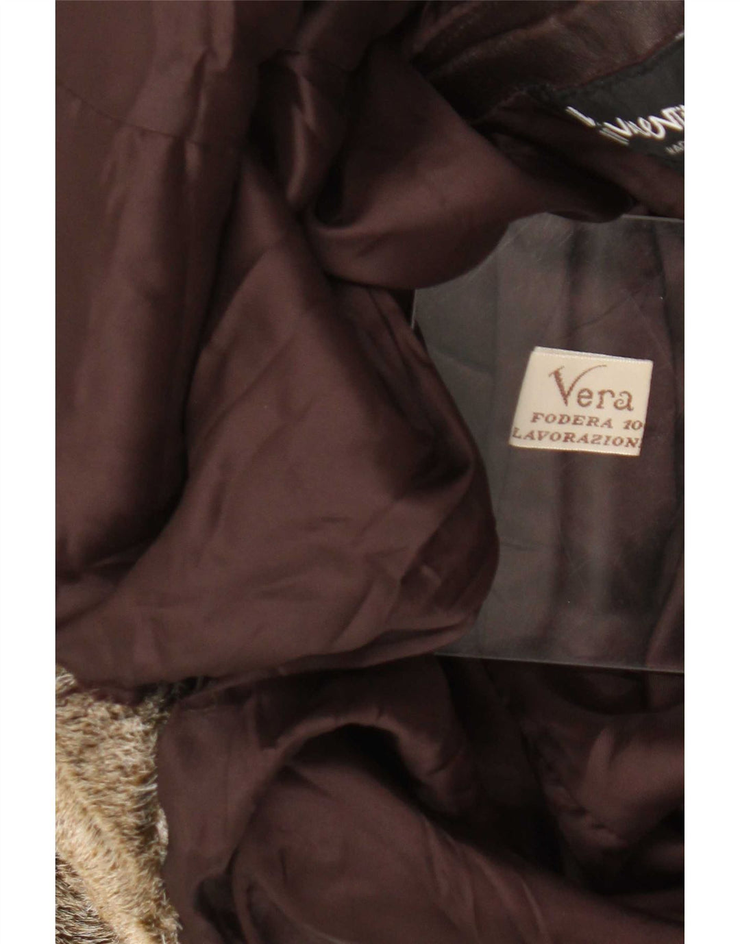 manteau de fourrure double boutonnage vintage pour femmes IT 48 XL Marron
