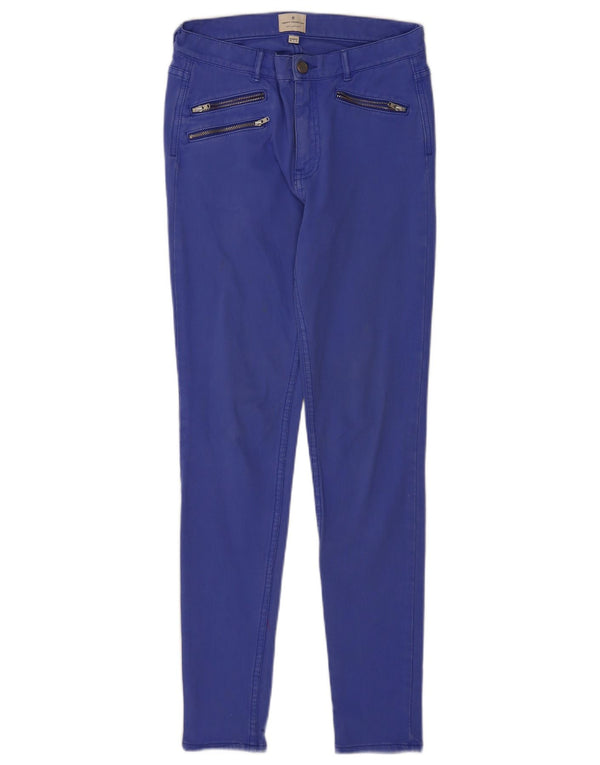 French Connection Pantalon décontracté skinny pour femme UK 10 Small W26 L29 Bleu