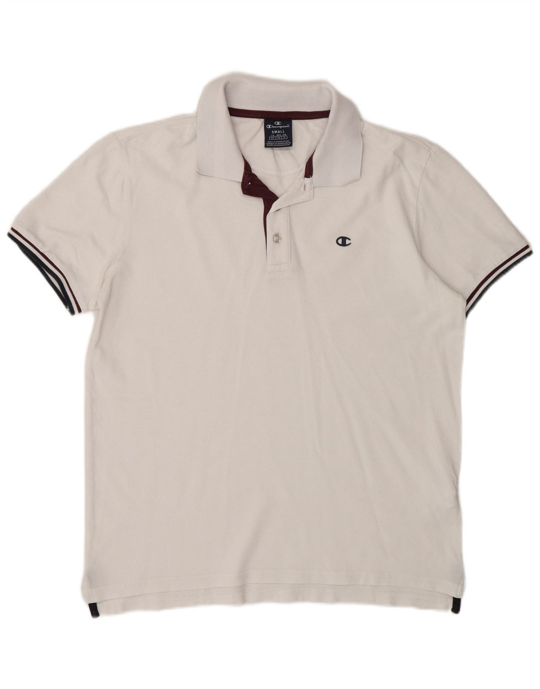 Champion Polo à manches courtes pour homme Petit coton blanc