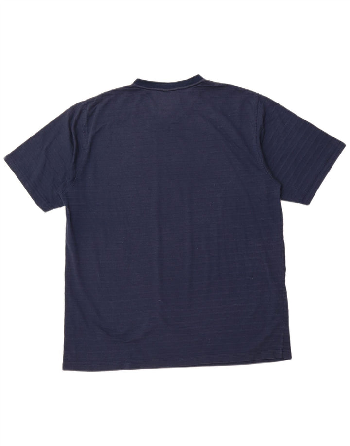 UMBRO T-Shirt Homme Top 2XL Bleu Marine Rayé Polyester