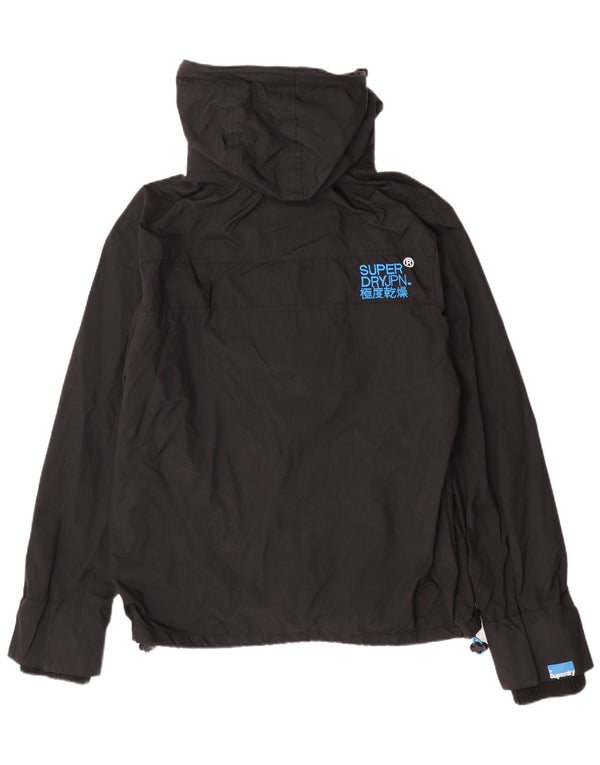 Superdry Veste de pluie à capuche Windcheater pour homme UK 40 Large Noir Colourblock