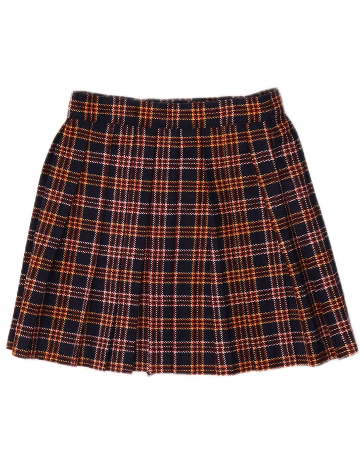 STEFANEL Jupe Portefeuille Femme IT 38 XS W26 Bleu Marine Carreaux Polyester