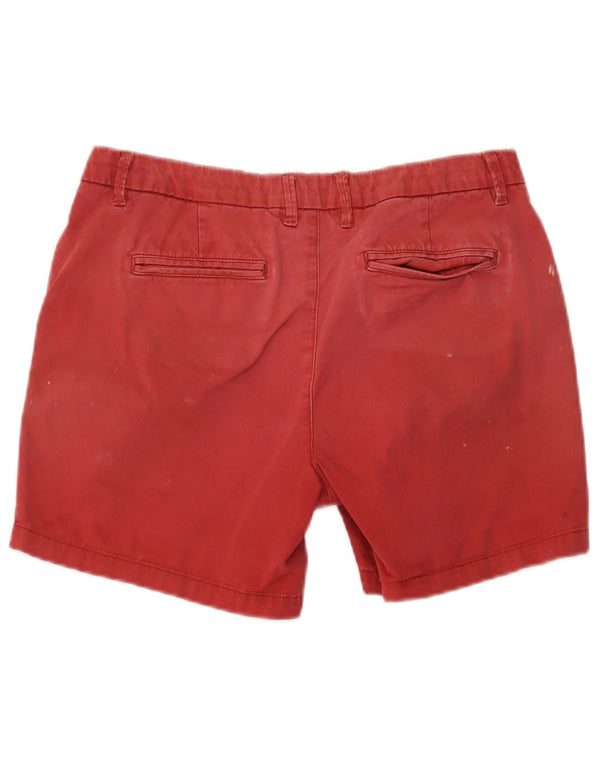 Fat Face Short Chino Femme UK 10 Small W32 Coton Rouge