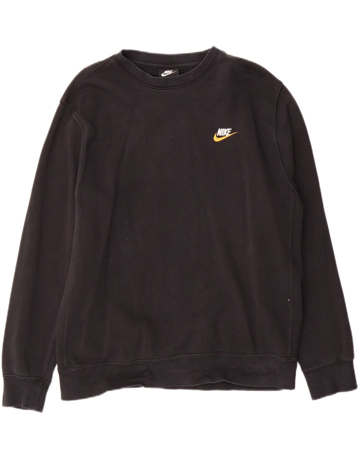 Nike Sweat-shirt pour homme en coton noir Taille L