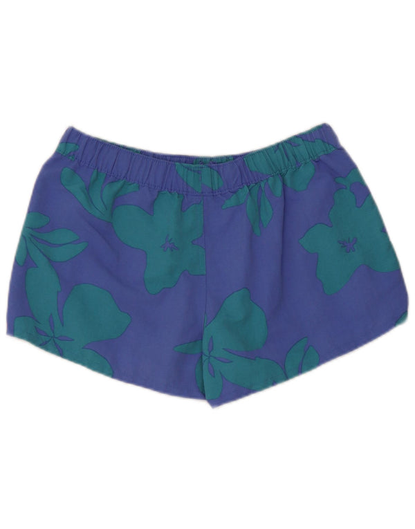 Patagonia Short de sport pour femme UK 10 Petit nylon floral bleu