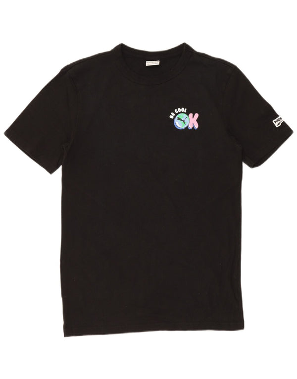 PUMA T-shirt graphique pour homme XS Noir Coton