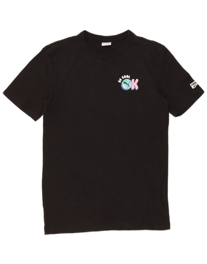 PUMA T-shirt graphique pour homme XS Noir Coton