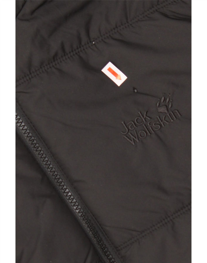 JACK WOLFSKIN Veste matelassée à capuche pour homme UK 40 Medium Noir Polyester