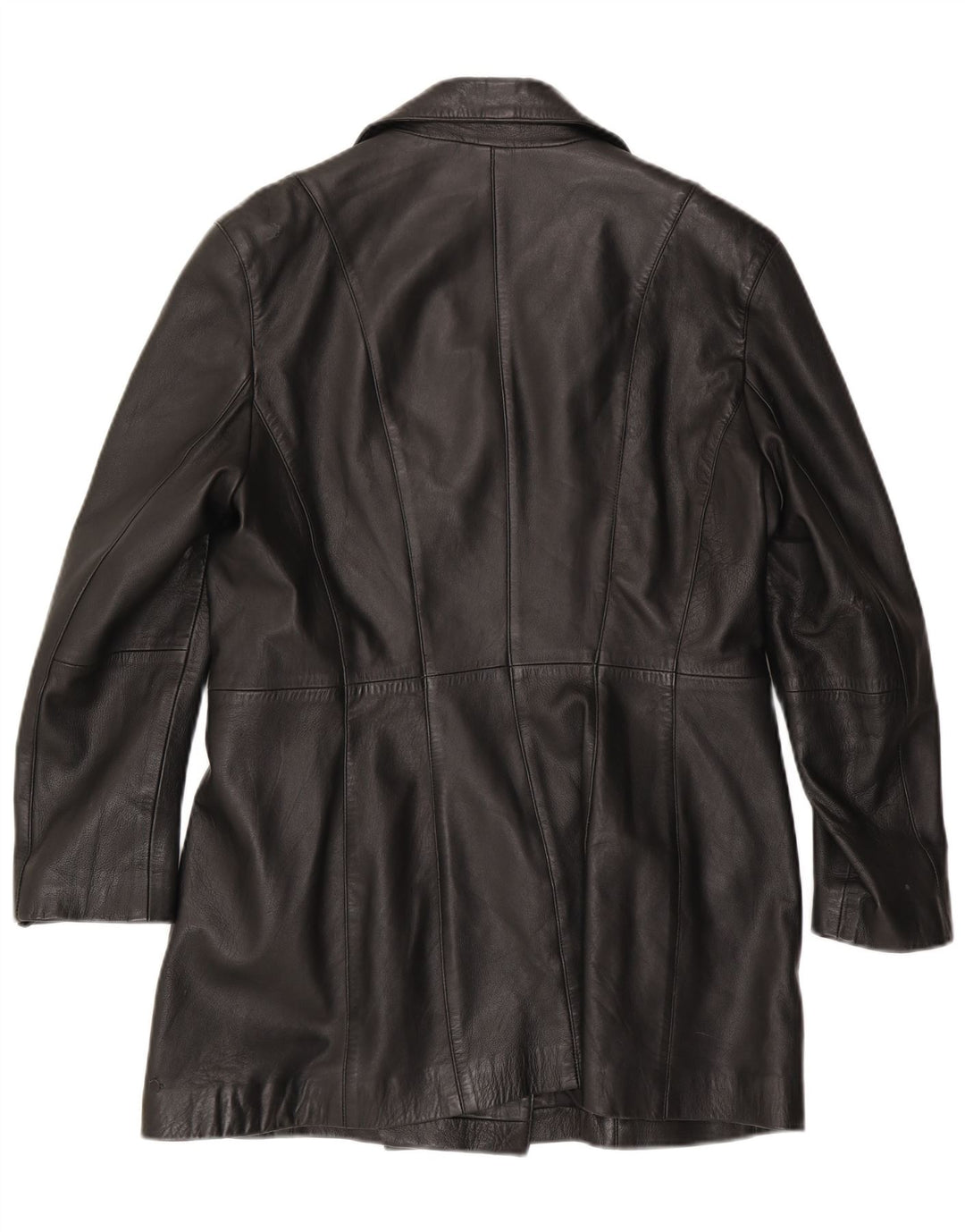 Manteau en cuir femme vintage EU 44 XL Cuir noir