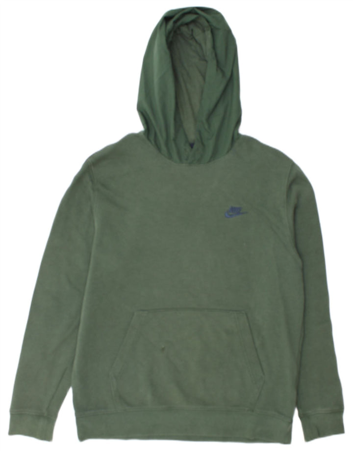 Nike Pull à capuche graphique en coton vert moyen pour homme