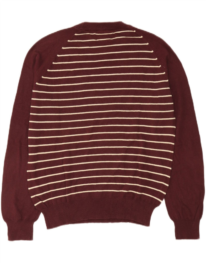 Foot Locker Pull col rond homme rayé bordeaux moyen