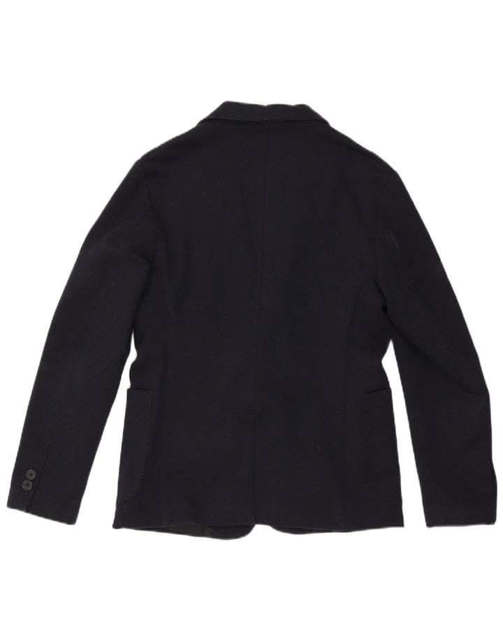 Zara Veste blazer à 2 boutons pour homme UK 38 Bleu marine moyen Polyester