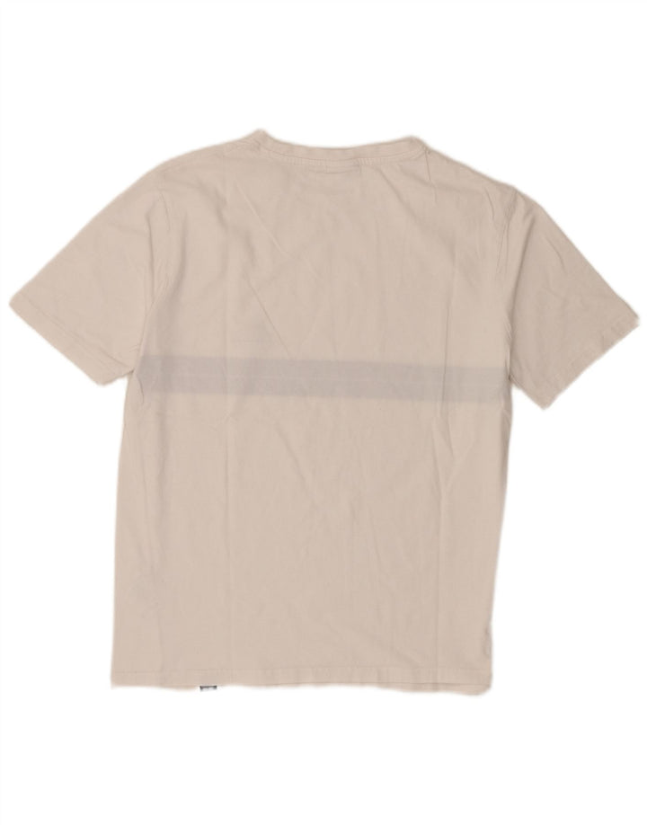 Ellesse T-Shirt Top Petit Blanc Colourblock Coton Homme