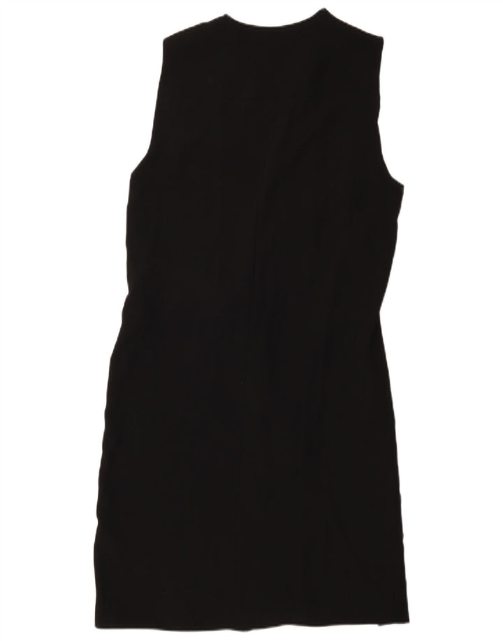 Zara Robe portefeuille sans manches pour femme UK 44 Noir moyen