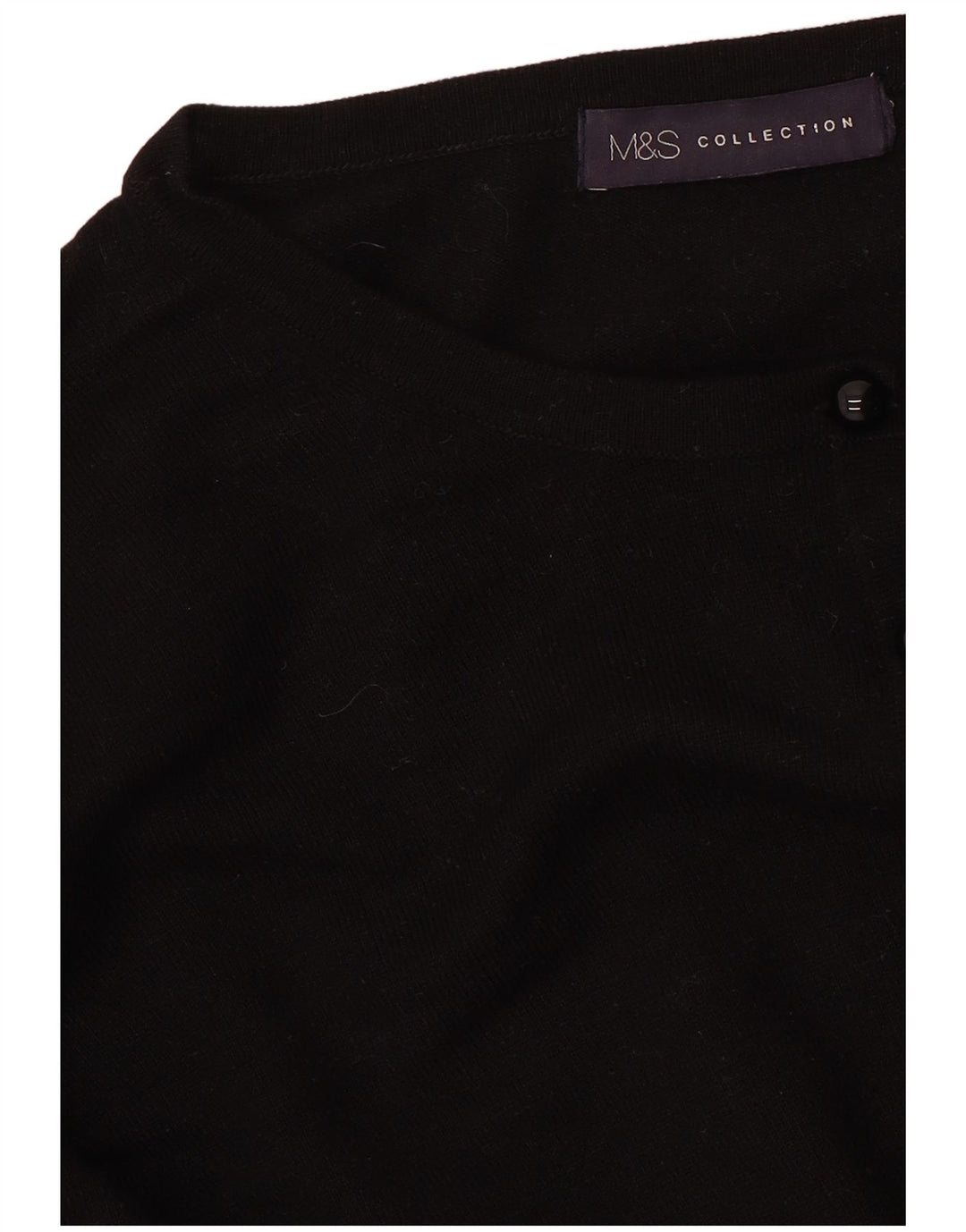 MARKS & SPENCER Pull cardigan court pour femme UK 14 Noir moyen