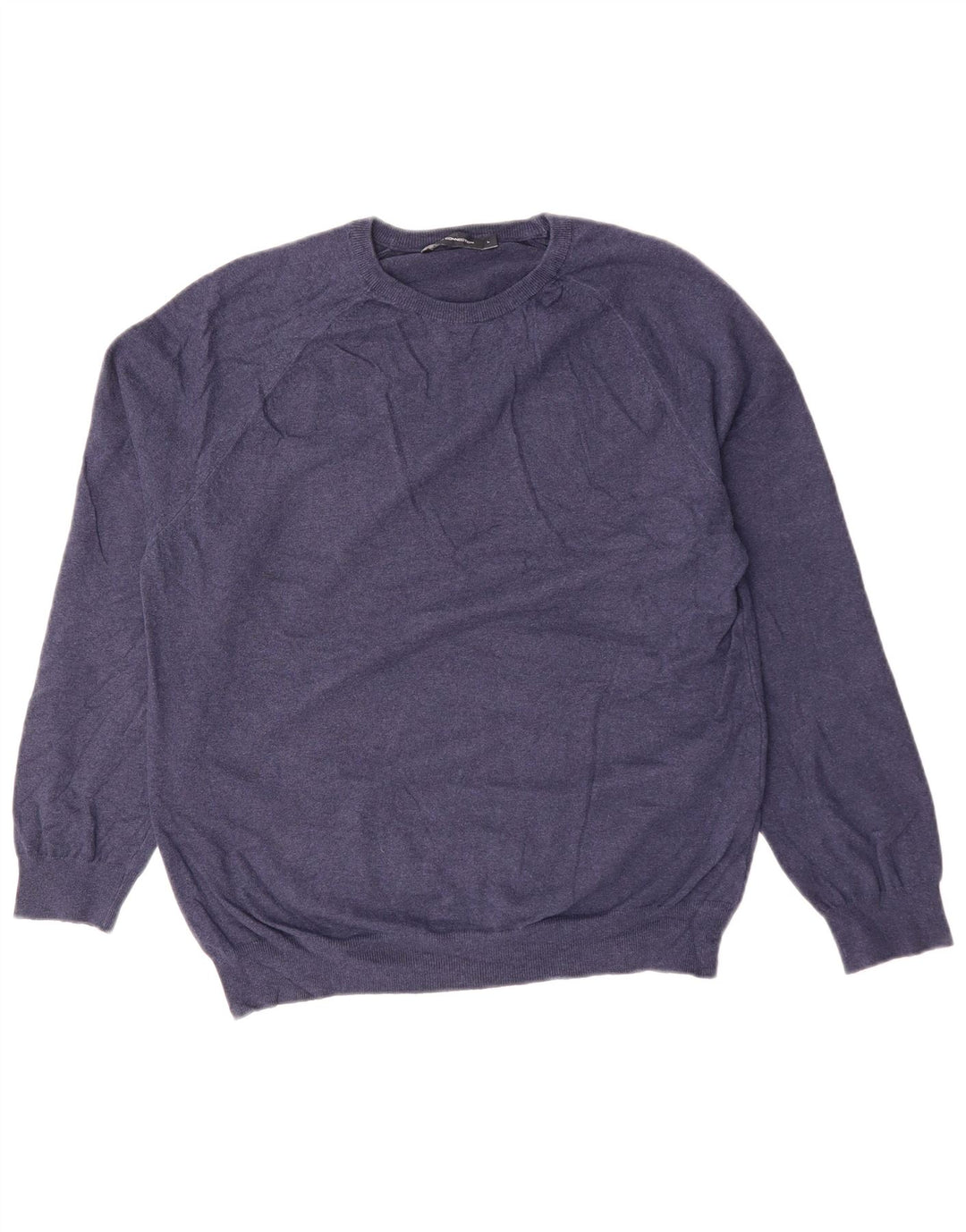 FRENCH CONNECTION Pull à col rond pour homme en coton bleu marine Taille L