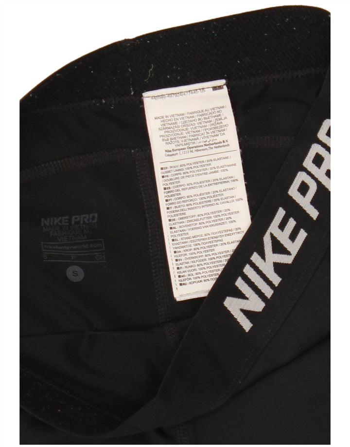 Nike Pantalon de survêtement Capri Graphic pour femme UK 10 Small Noir Polyester