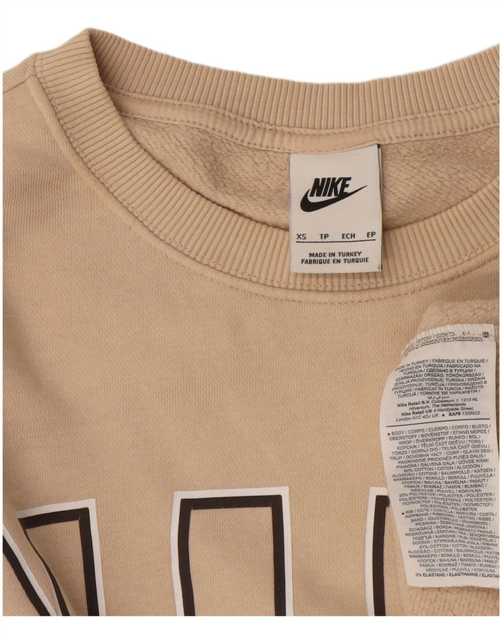 Nike Sweat-shirt graphique pour homme XS en coton beige