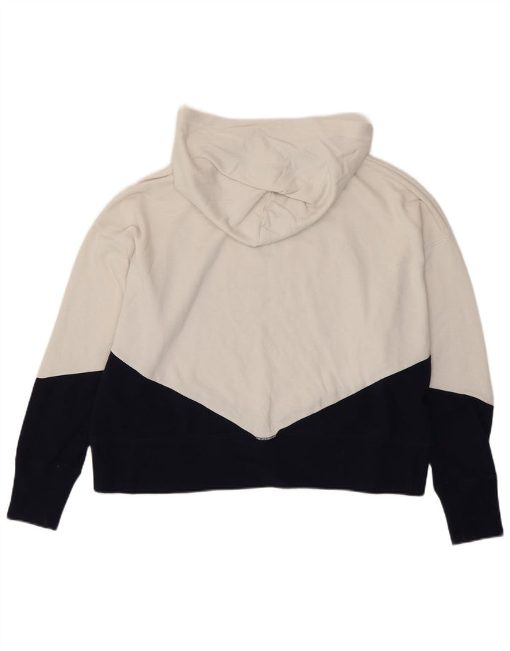 Gap Pull à capuche surdimensionné graphique pour femme UK 14 Medium White Colourblock