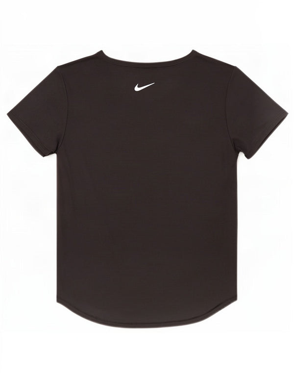 Nike Womens Dri Fit Graphic T-Shirt Top UK 6 XS Noir Polyester