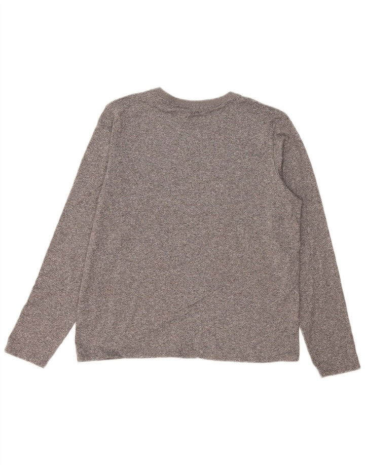 NIKE Haut Dri Fit Graphic à manches longues pour femme UK 14 Gris moyen moucheté