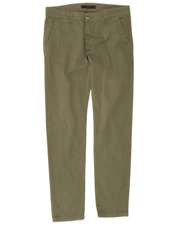 Liu Jo Pantalon Chino Slim Homme IT 50 Large W34 L32 Kaki Coton