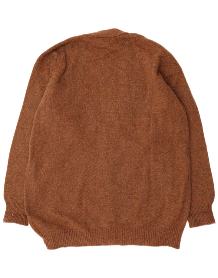 vintage Homme Cardigan Pull XL Marron