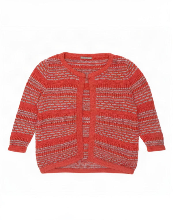 Marks & Spencer Pull cardigan à manches 3/4 pour femme UK 16 Large Rose Rayé