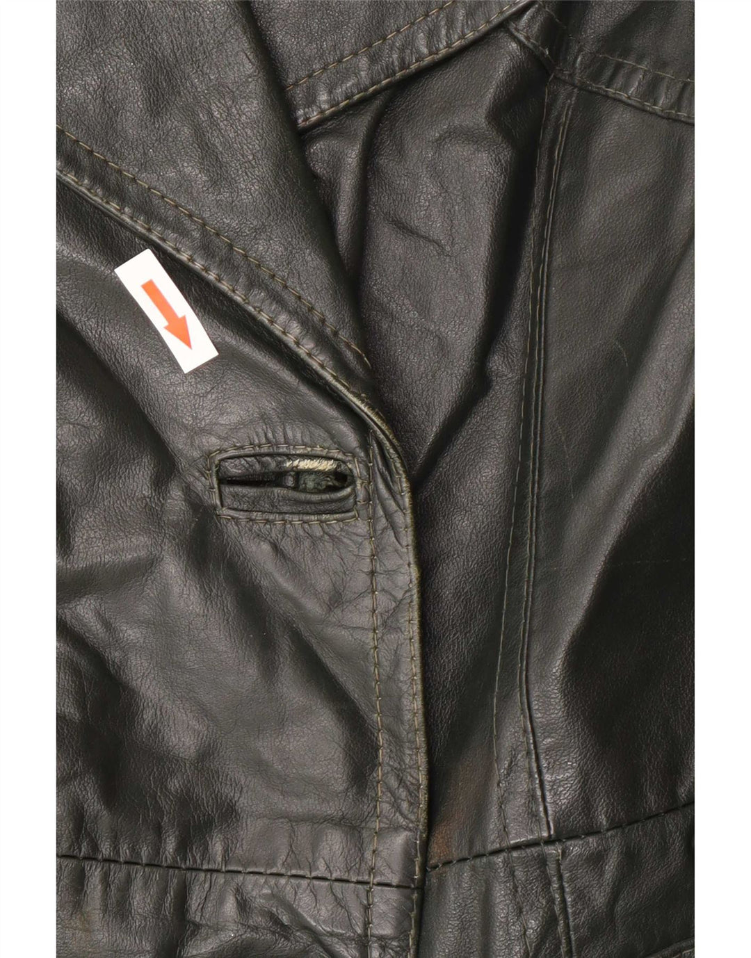 Fibok Manteau en cuir à double boutonnage pour femme UK 14 Vert moyen