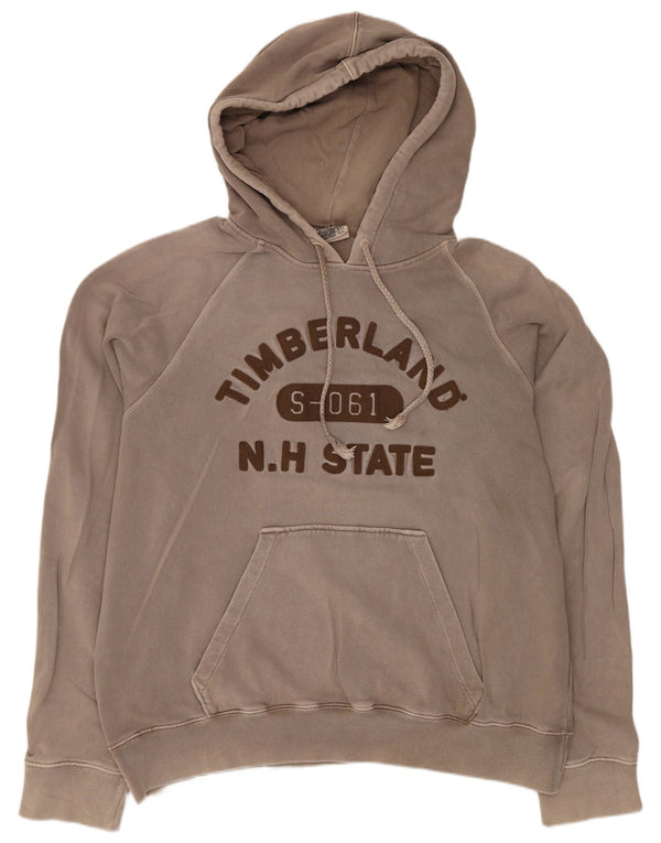 Timberland Pull à capuche graphique XL pour homme en coton marron