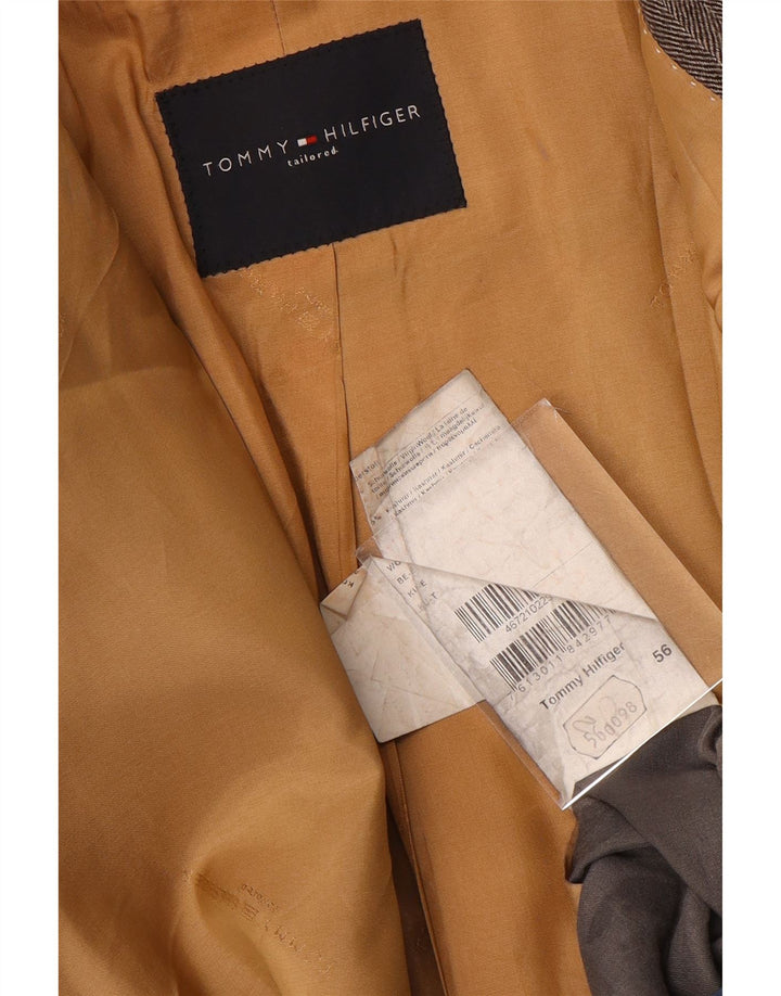 Tommy Hilfiger Veste blazer à 2 boutons pour homme IT 56 3XL Gris Laine à chevrons