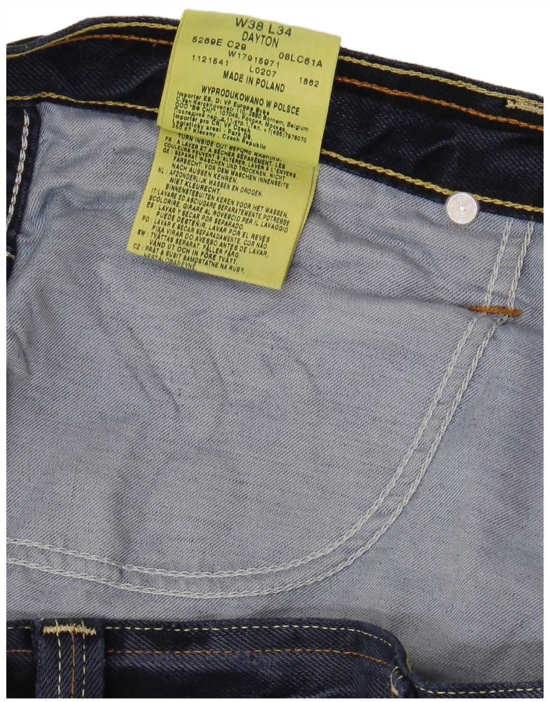 WRANGLER Jean Droit Dayton Homme W38 L31 Bleu Coton
