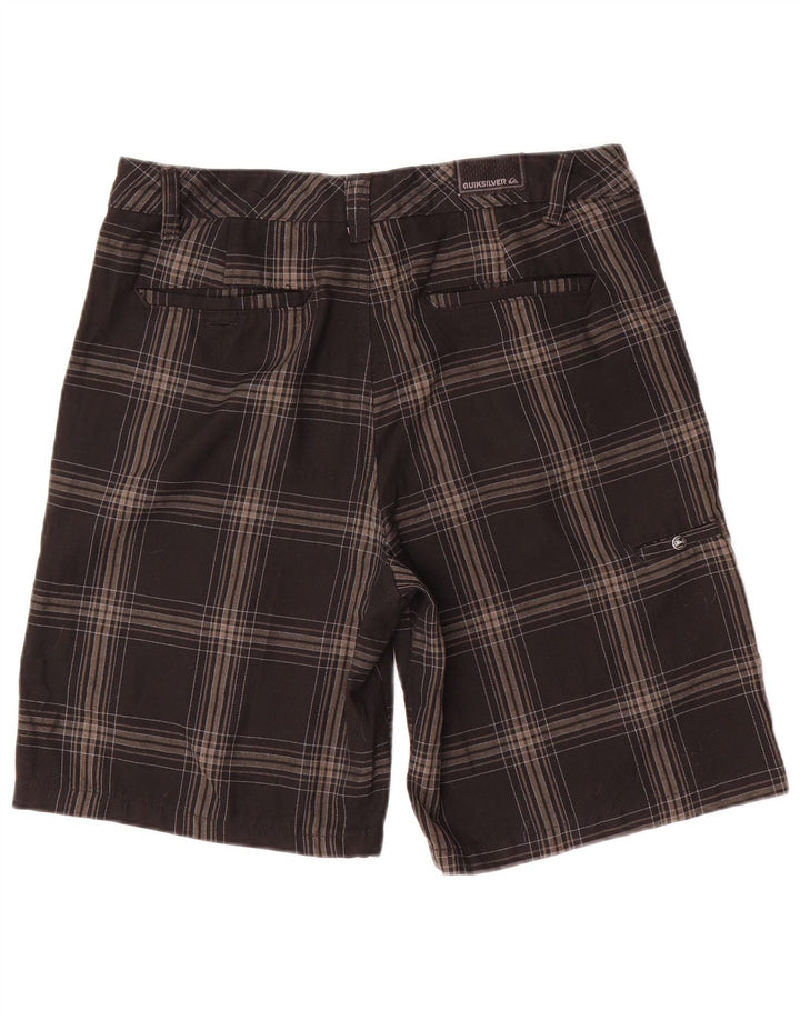 Quiksilver Short Chino Homme W34 Grand Carreau Noir Polyester