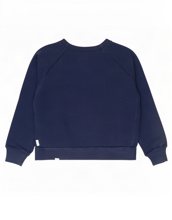 Reebok Sweat-shirt surdimensionné graphique pour femme UK 12/14 Bleu marine moyen