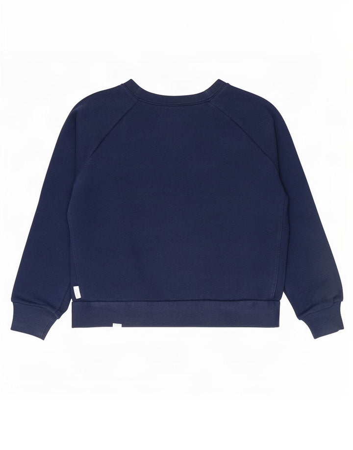 Reebok Sweat-shirt surdimensionné graphique pour femme UK 12/14 Bleu marine moyen