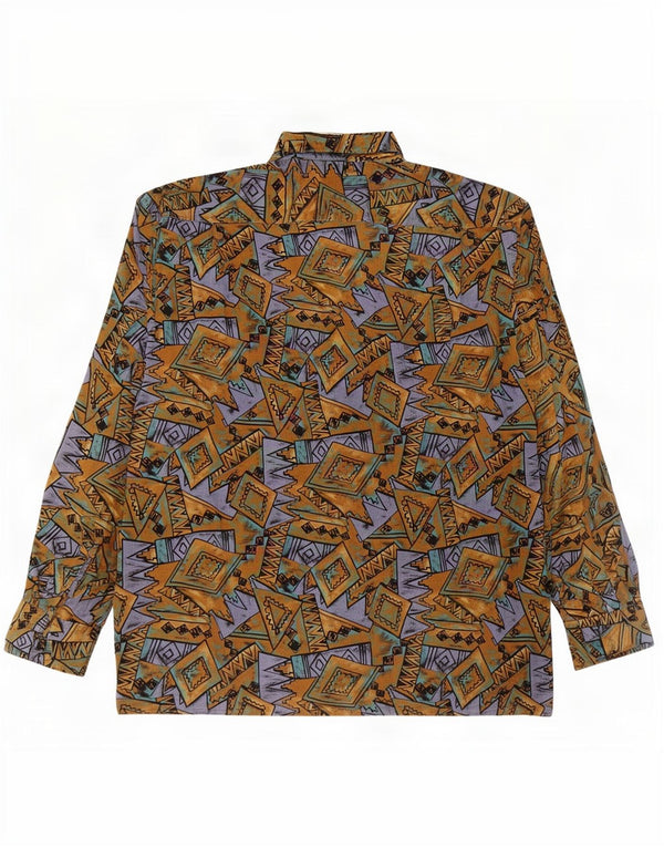 vintage Chemise en velours côtelé pour hommes XL Géométrique multicolore
