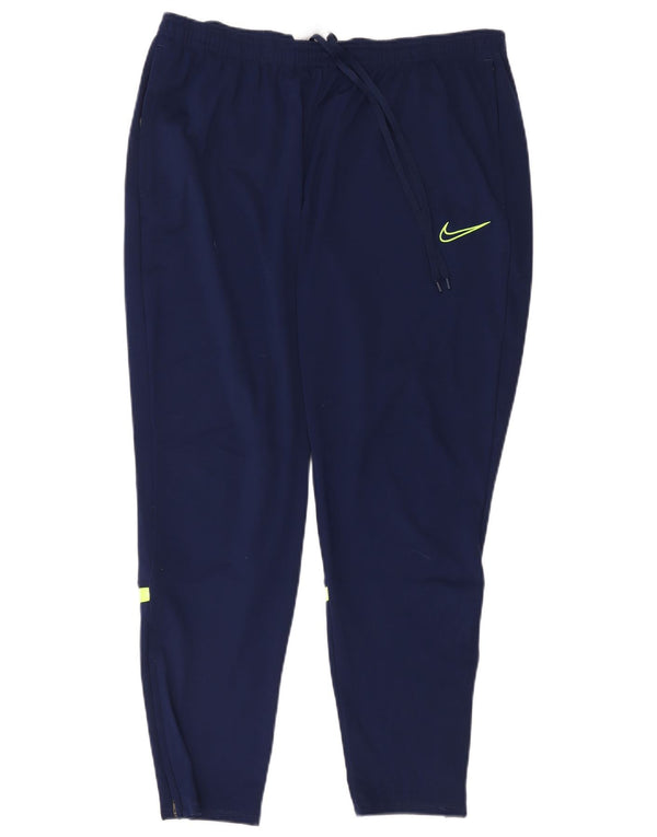 Nike Pantalon de survêtement Dri Fit pour femme UK 18 XL Bleu marine Colourblock