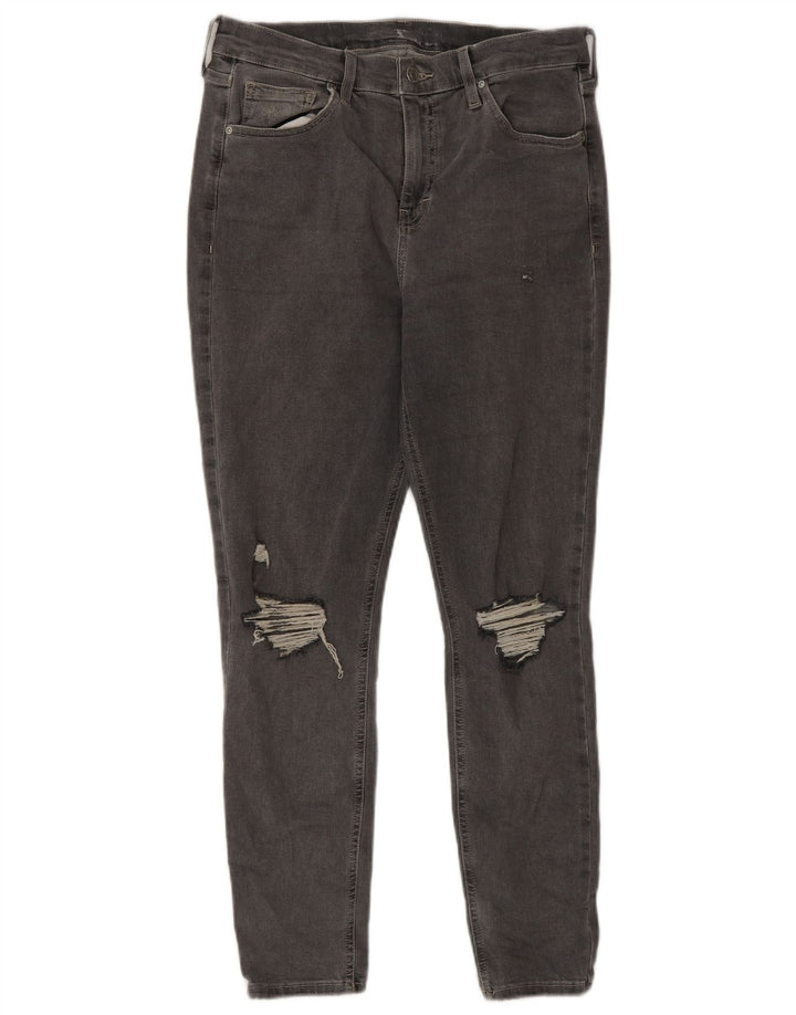 Topshop Jean slim effet vieilli W30 L26 en coton gris pour femme