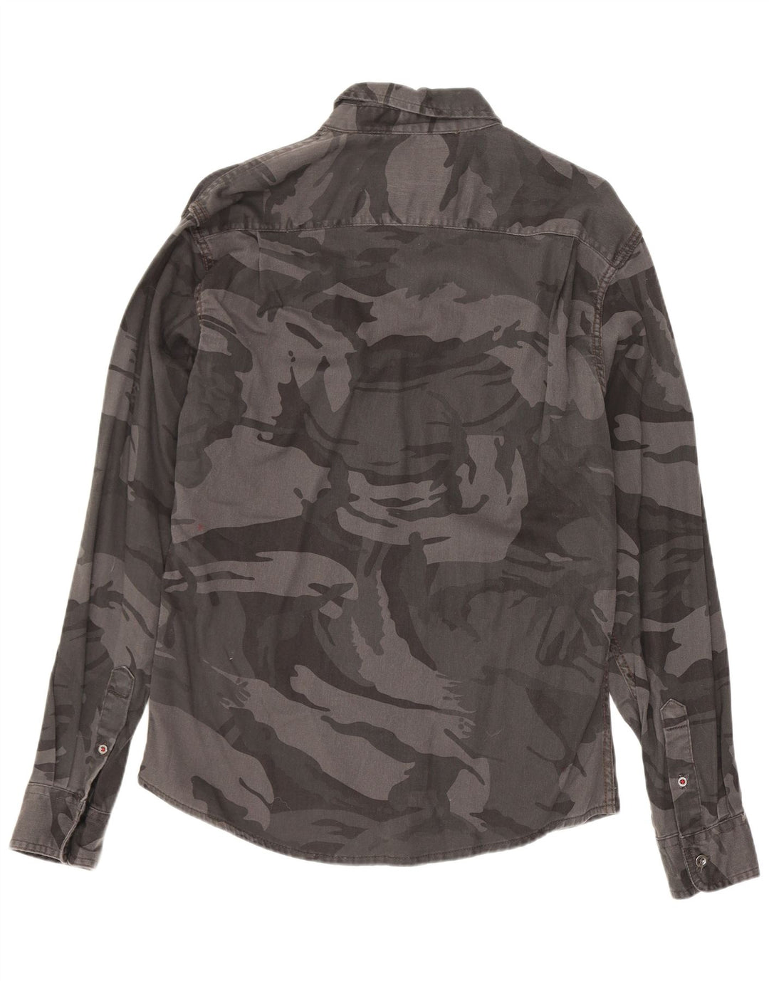 Wrangler Chemise Homme Gris Moyen Camouflage Coton